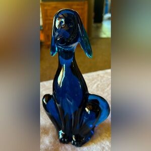 Viking Glass Dog Figurine Antique/Vintage